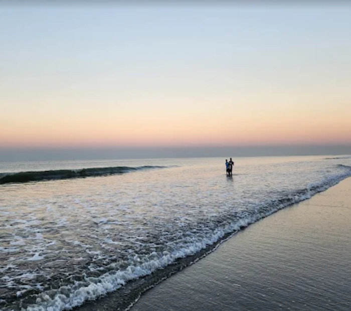 Roaring wave of the sea at Sugandha Beach