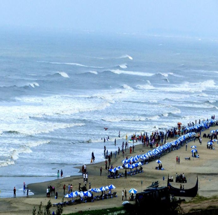 People are walking at Sonadia Island Beach